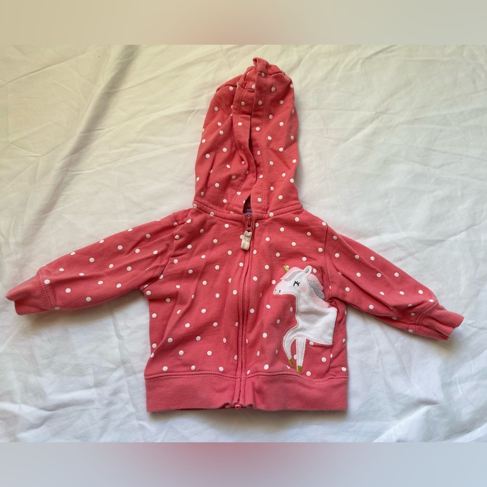 Baby zipup unicorn sweater